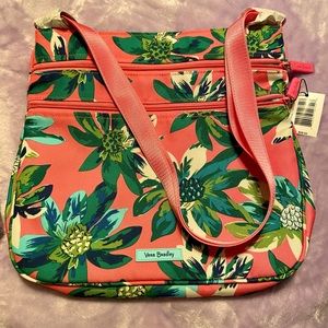 NEW Vera Bradley Triple Zip Hipster in Tropical Paradise, complimentary wallet